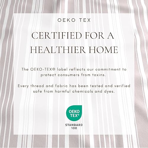 Miniatura 5 de Great Bay Home Juego de sábanas tamaño individual de microfibra - Sábanas de 3 piezas a rayas moradas - Ropa de cama de microfibra ultrasuave y