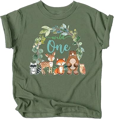 Olive Loves Apple Baby,Clothing,Baby Boys 0-24m,Tops,T-Shirts Wild One Wreath with Woodland Animals T-Shirts and Raglans for Baby Girls and Boys
