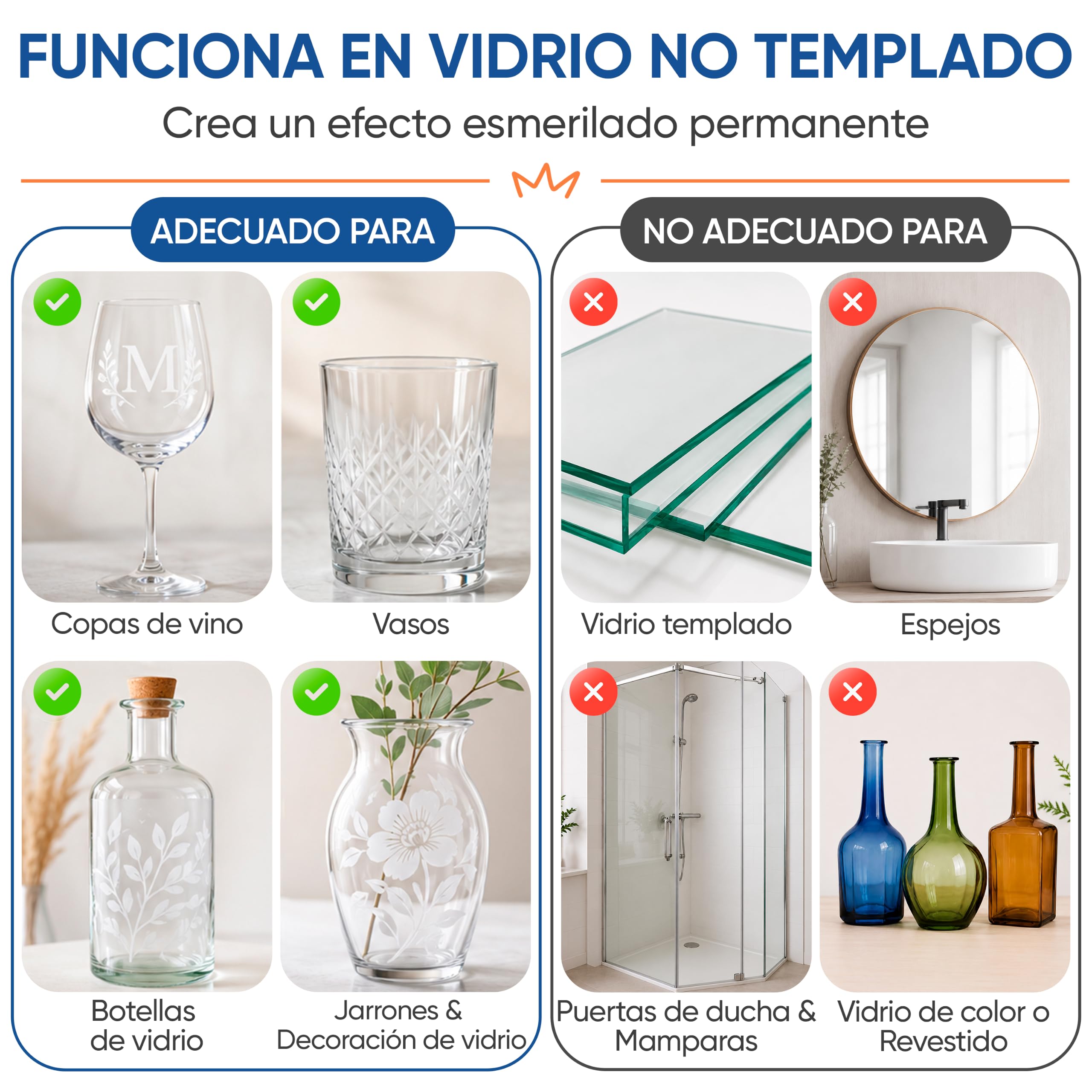 Crema Acido para Grabar Vidrio 50 ml (130 g) – Pasta para Grabar Cristal con Efecto Esmerilado Permanente para Vasos, Copas, Botellas y Jarrones | Glass Etching Cream para Decorar Vidrio