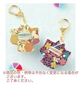 ミニチュア着物　少し小さめ❣️ゆうページ 作り方動画】縫わずに作る 和のミニ着物キーホルダー LH-95/LH