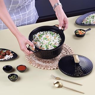 CELLO Sonet Inner Stainless Steel Insulated Casserole 1250ml, Black | Durable & Sturdy Easy Grip Handle & Firm Twist Lock Air Tight Lid, Keeps Food Hot For Long Hours| Hot Pot Case for Kitchen Gifting