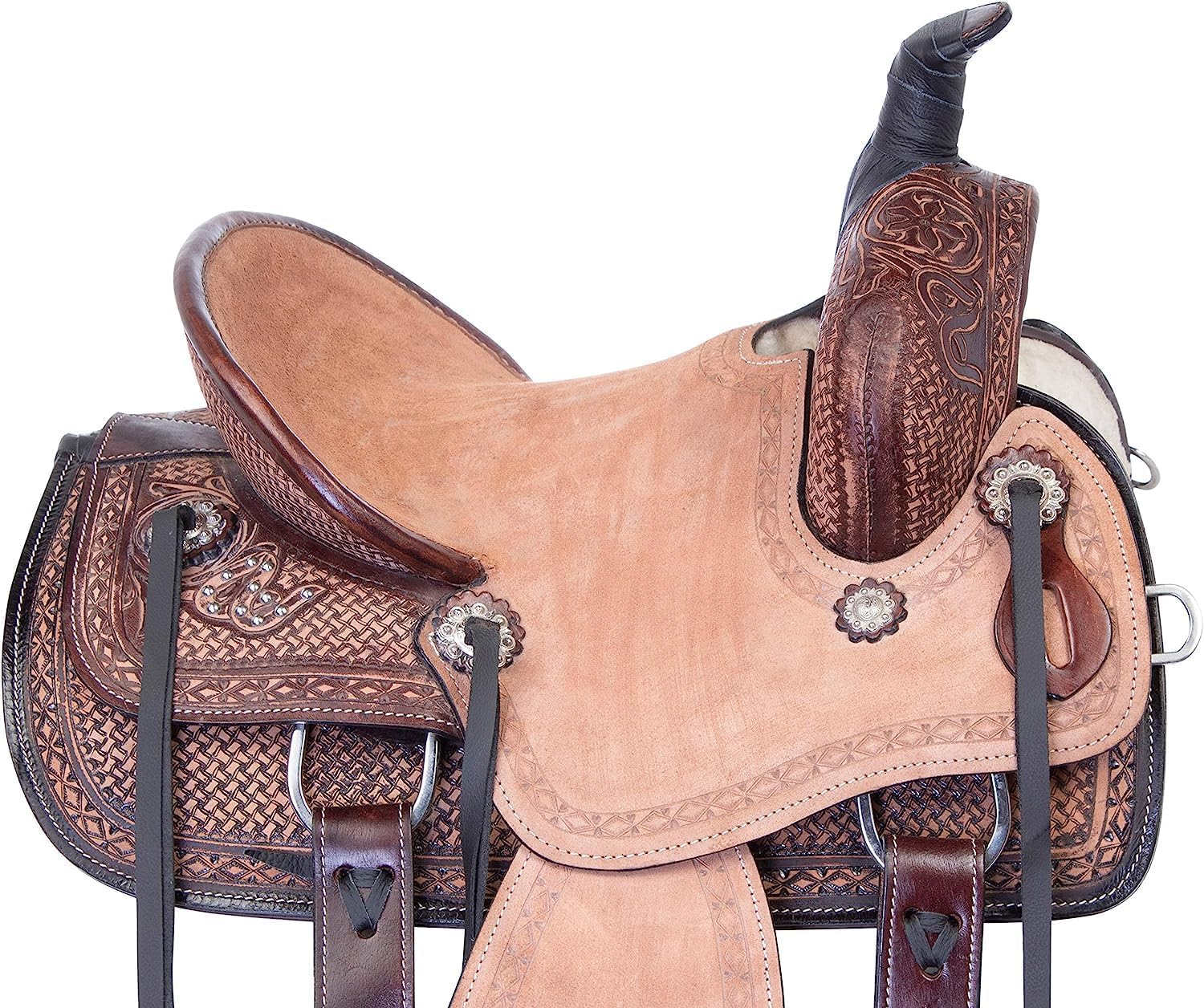 Kids Western Saddle TACK - Juego de tachuelas de cuero con herramientas para montar a caballo de caballos, tamaño de caballo de 10 pulgadas, 11 pulgadas, 12 pulgadas y 13 pulgadas