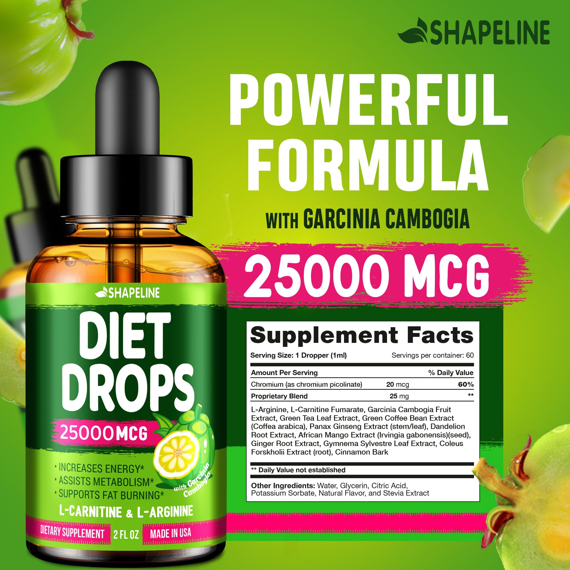 diet drops l carnitine l arginine Amazon.com: Appetite Suppressant Diet Drops 2 Fl Oz – Liquid Fat Burner  with L-Carnitine & Green Tea – Metabolism Booster for Weight Loss – Fast  Absorption Supplement with Garcinia Cambogia – Large main image 1