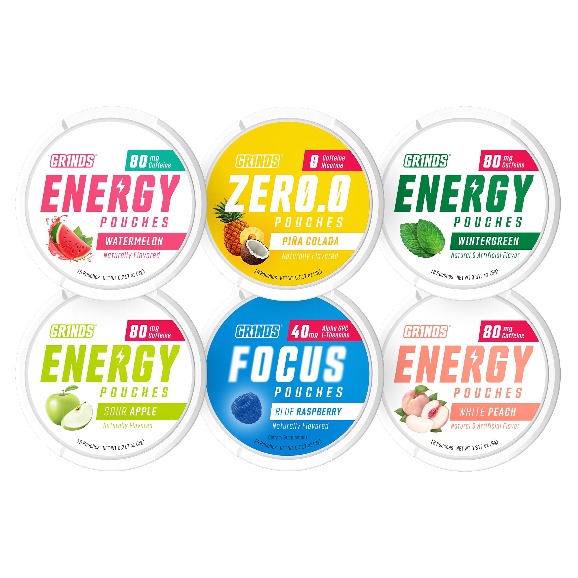 Amazon.com: Grinds Pouches Sampler Pack | Includes Caffeine-Free