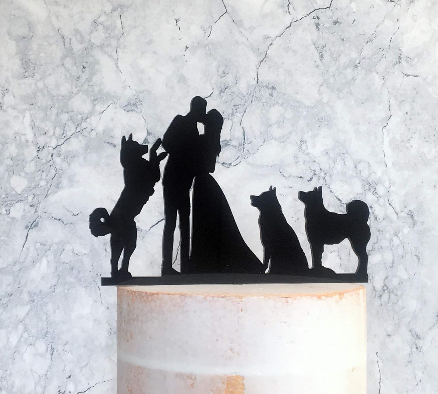 husky cake topper