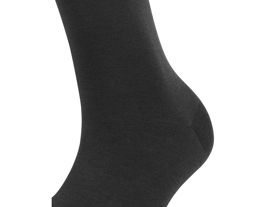 Falke Sensual Cashmere Sock (Anthracite Melange) Women's Crew Cut Socks
