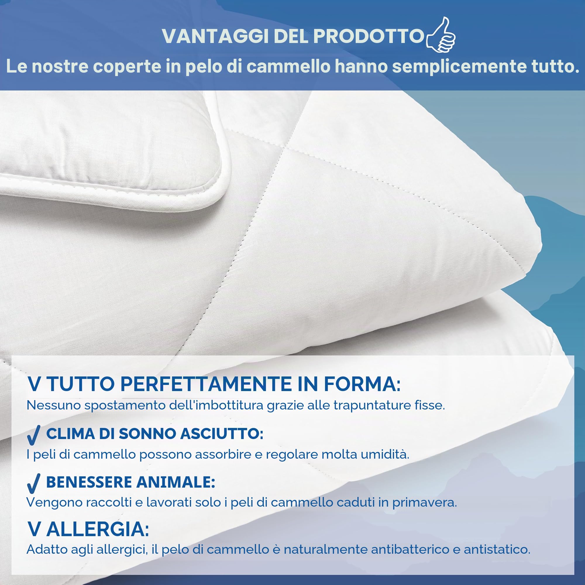 LINEA by Böhmerwald - Exclusive - Coperta in 100% Pelo di Cammello, pesantezza Normale, anallergica, Non necessita di Pulizia, Non Lavabile in Lavatrice, Prodotta in Germania, 135 x 200 cm
