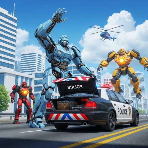 Robot Police – Autojagd und Abenteuerspiel mit Roboterpolizisten