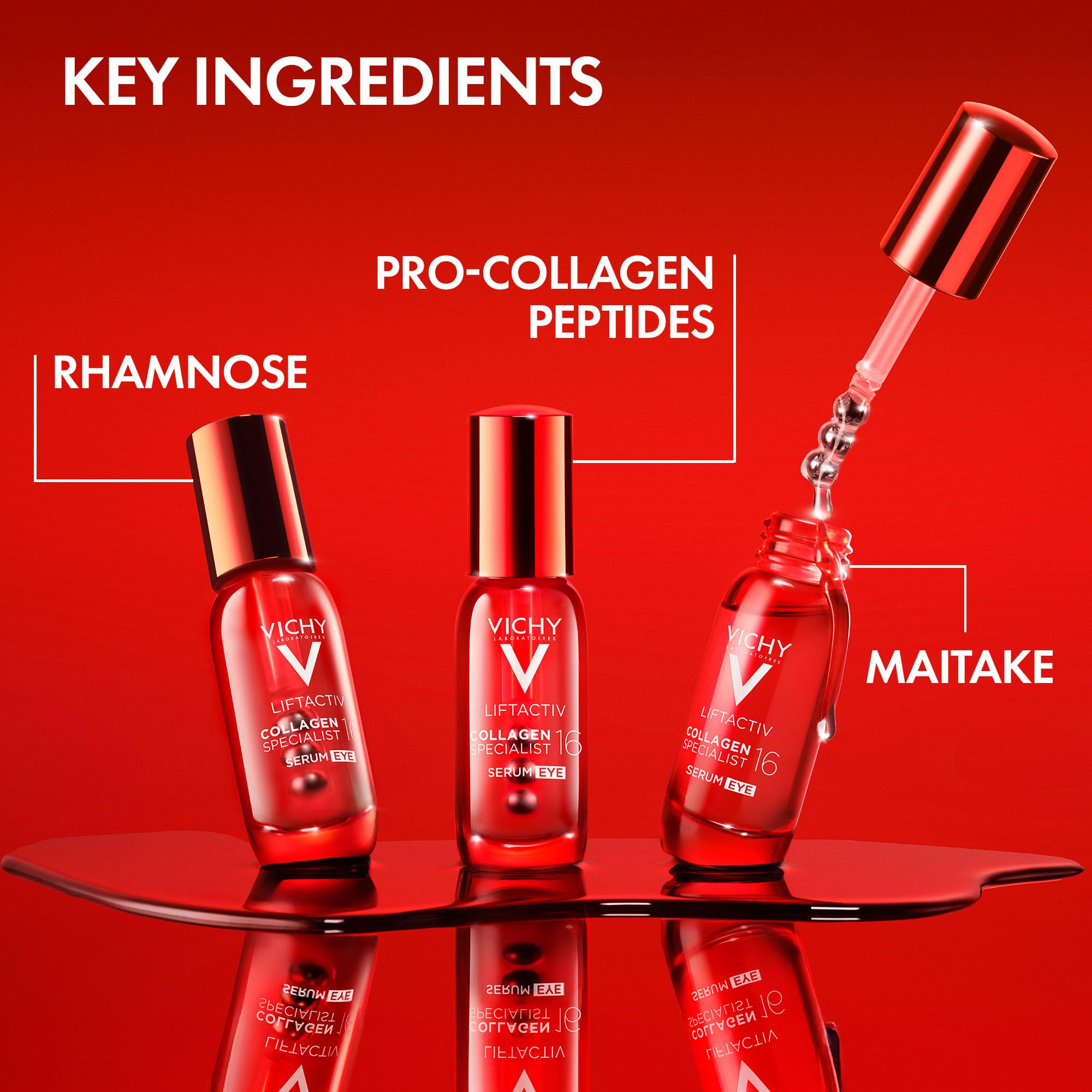 Vichy LiftActiv Collagen Specialist Eye Cream 15ml – Anti-Ageing Eye Care with Proxylane & Peptides, Reduces Look of Wrinkles, Dark Circles & Loss of Firmness Around Eyes