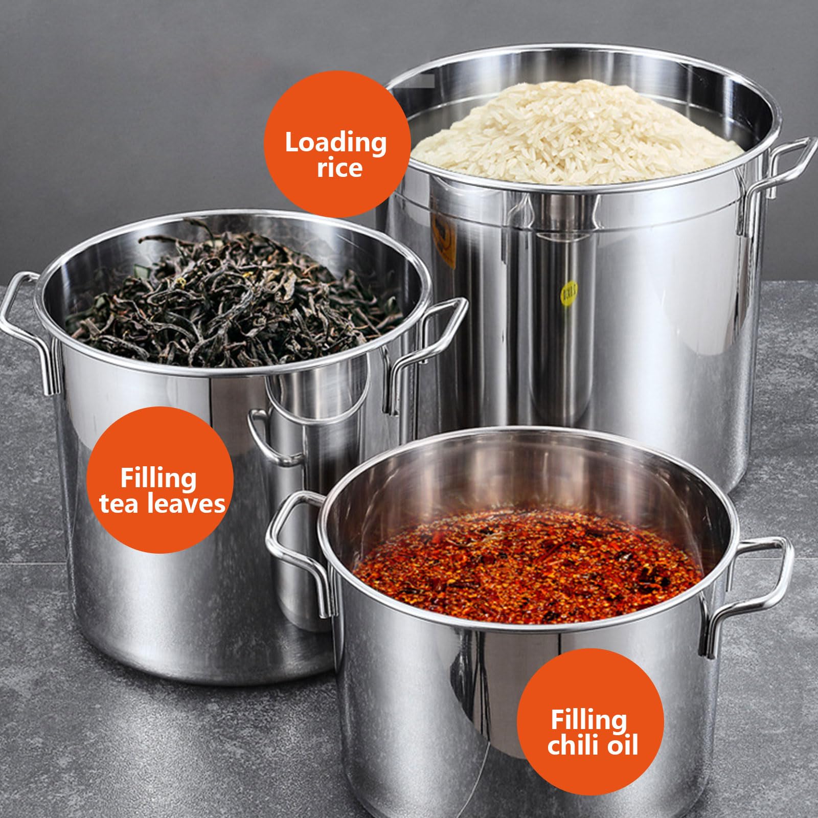 Grande pentola per zuppa in acciaio inox con coperchio, capacità 6 L 90 L, pentola da cucina resistente per uso professionale per cucina ristorante, catering e servizio alimentare