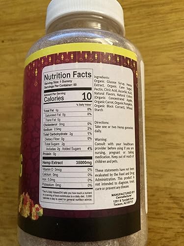 Miniatura 5 de Gomitas de cáñamo orgánicas de alta potencia para adultos con infusión vegana Earthmed Aceite natural Gomitas Blissful Aura Extra Strength Vitamina