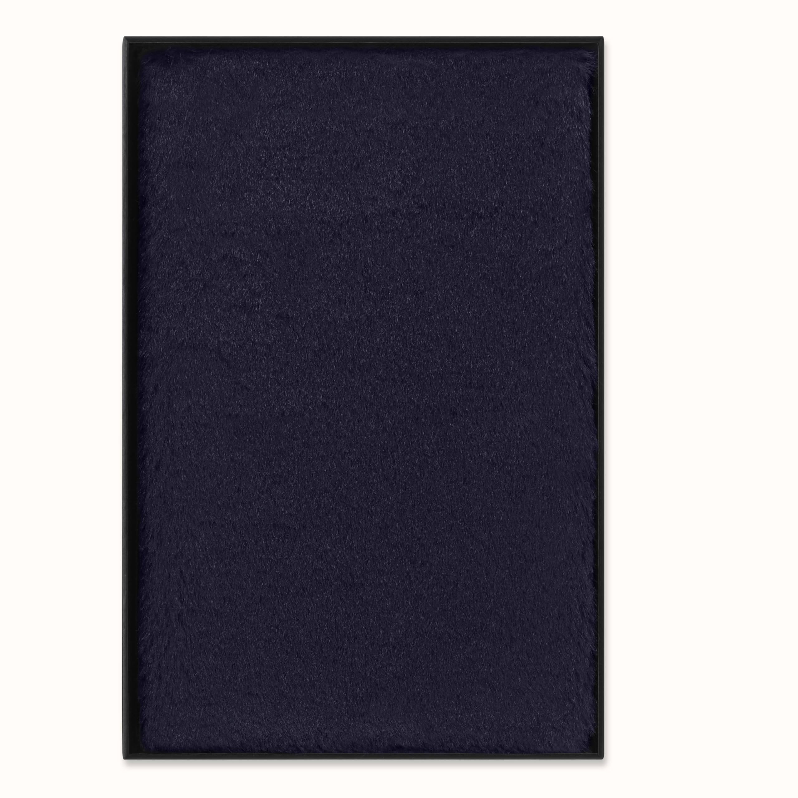 Moleskine - Notizbuch mit Kunstfell, Hardcover und Elastikverschluss, Großformat, Farbe Dunkelblau