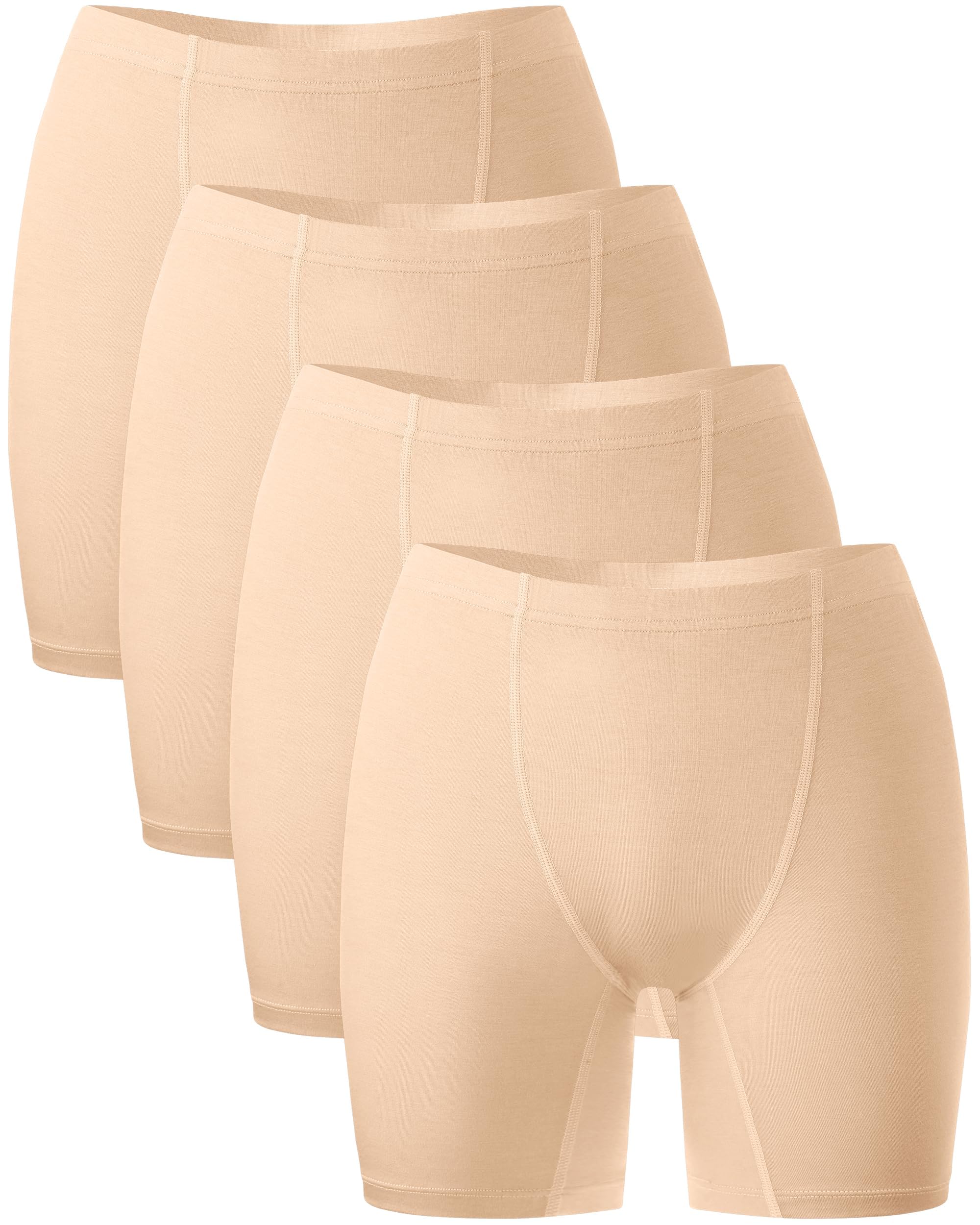 BAMBOO COOL Womens Boyshort Panties 4 Pack