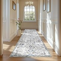 Vista 83 de jinchan Tapete de pasillo o cocina lavable, de época, reverso de hule antideslizante, ultradelgado, floral, para dormitorio, baño, lavandería y sala