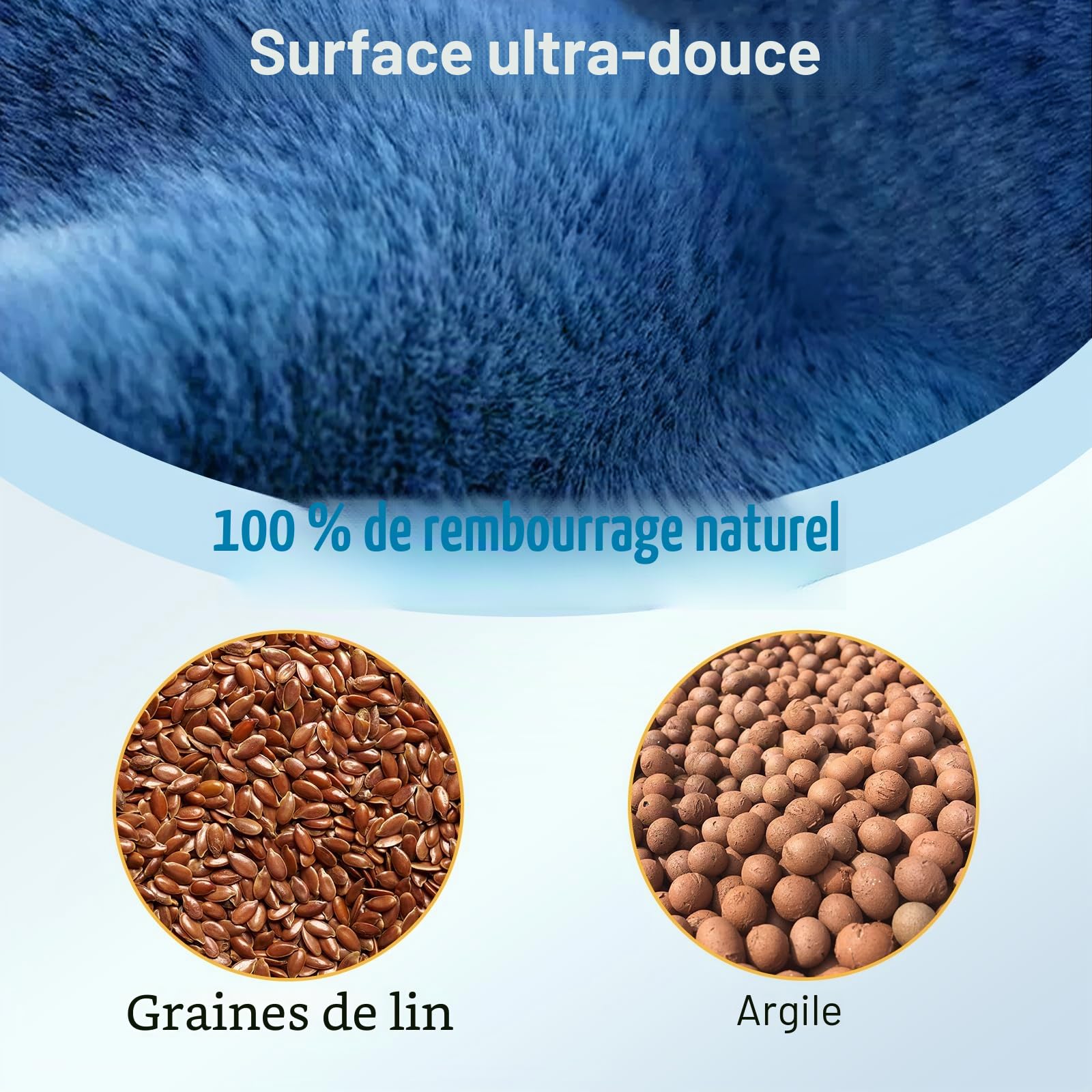 Comfytemp Bouillotte Cervicale à Poids Lesté, Coussin Aux Grains (1,1 kg), Chauffable au Micro-ondes, Coussin Chauffant Micro Onde, Surface Ultra-douce, Chaleur Humide Naturelle aux Graines de Lin