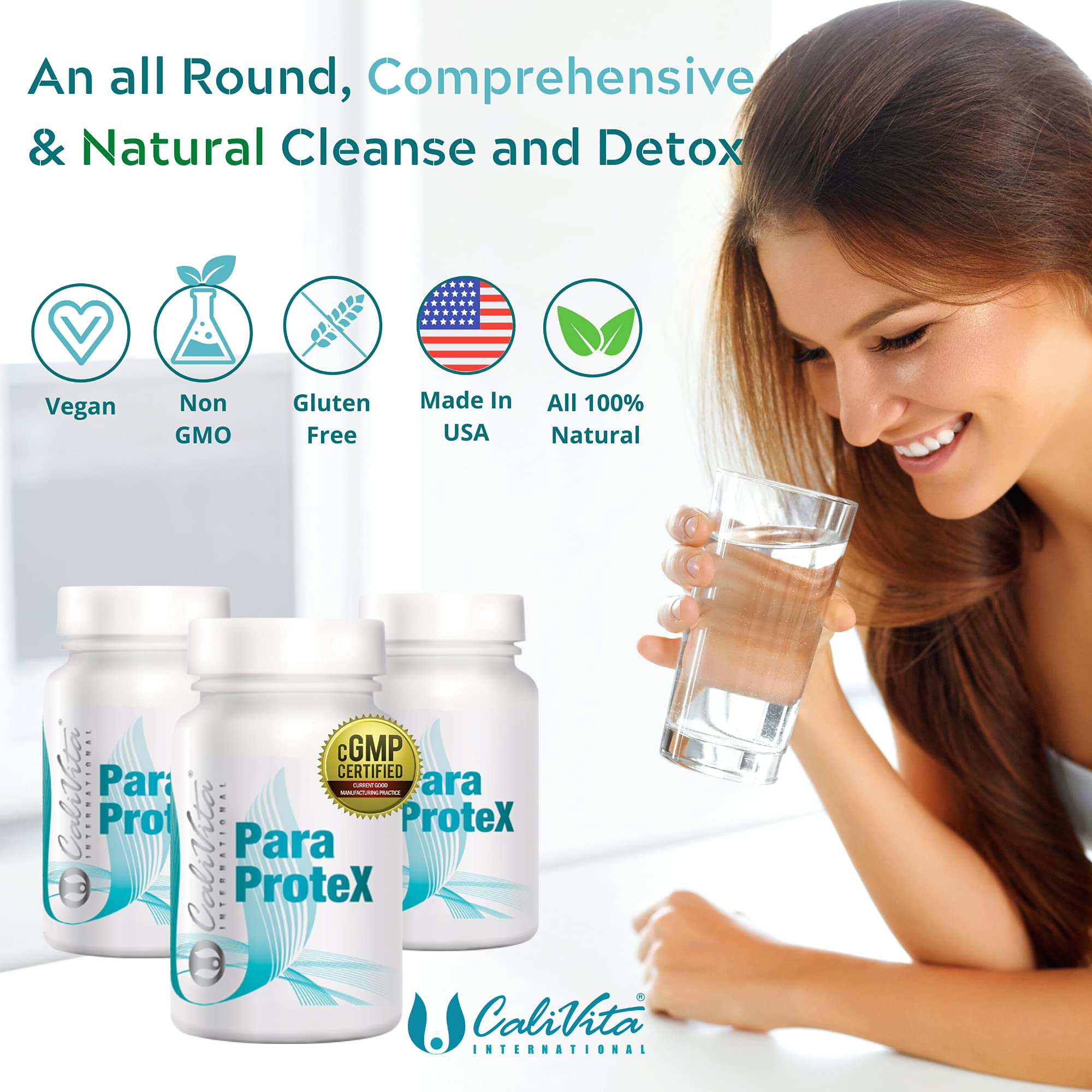 ParaProtex Intestinal Parasite Cleanse Tablets Natural Vegan Detox