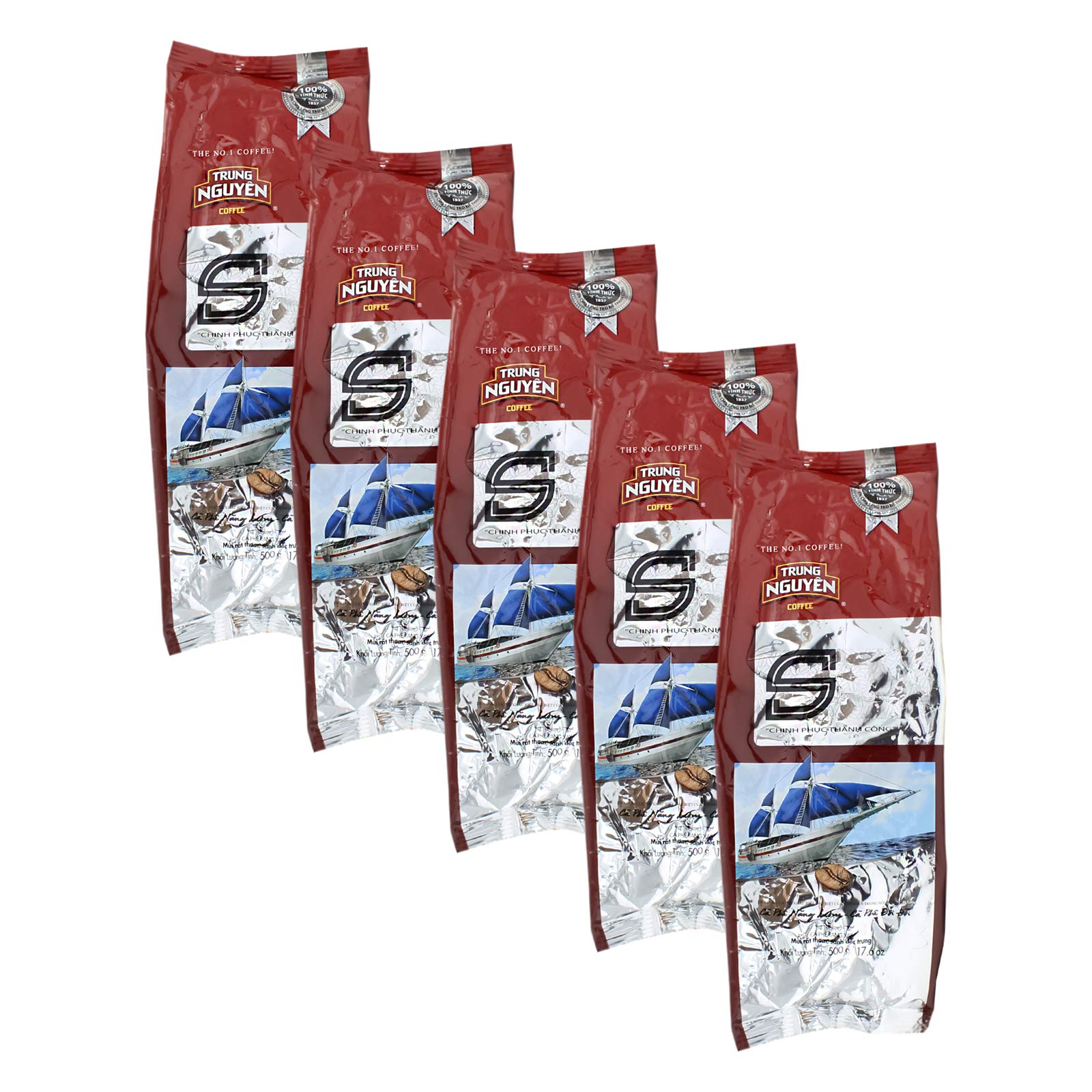 5x500g Trung Nguyen S Chinh Phuc Gerösterer gemahlener Vietnam Kaffee