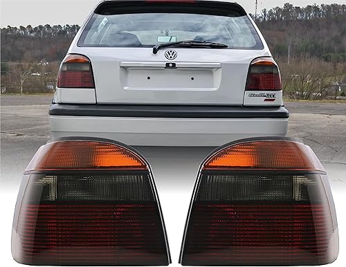 USR 93-98 Golf Gti Cabrio Mk3 III - Luces traseras ahumadas estilo EURO OEM (izquierda + derecha) compatibles con Volkswagen GolfGTi Mk.3 1993-1998