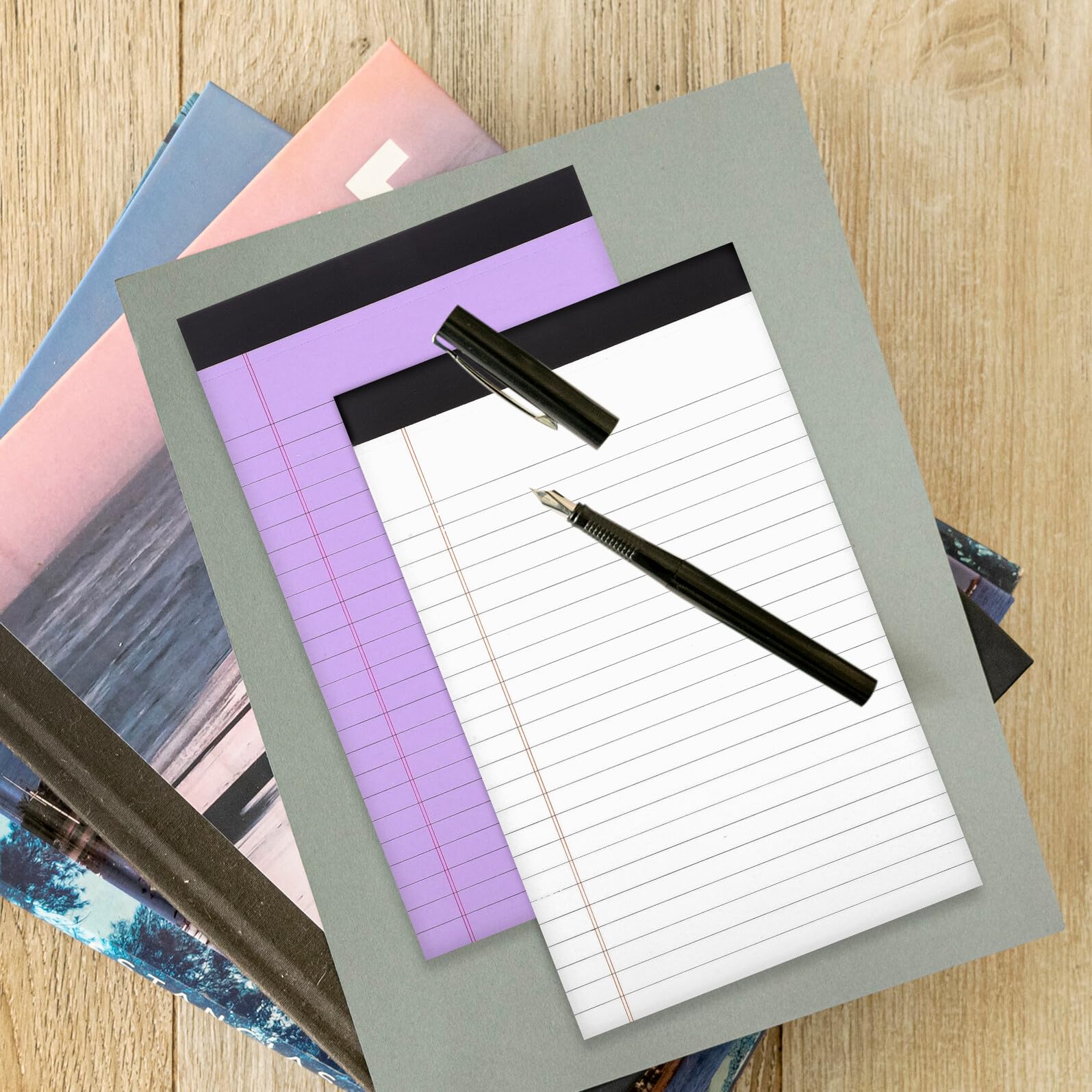 LALAFINA Leicht Abtrennbar mit 50 Linierte Blätter pro Block Farbige Notizblöcke aus Papier A5 10 Stück-Pack für Notizen im Büro und Journaling