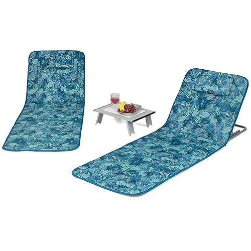 Nightcore 3-Piece Beach Chairs Set for Adults, Adjustable Lawn Chair