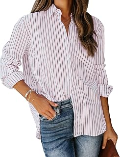 red and white striped shirt women