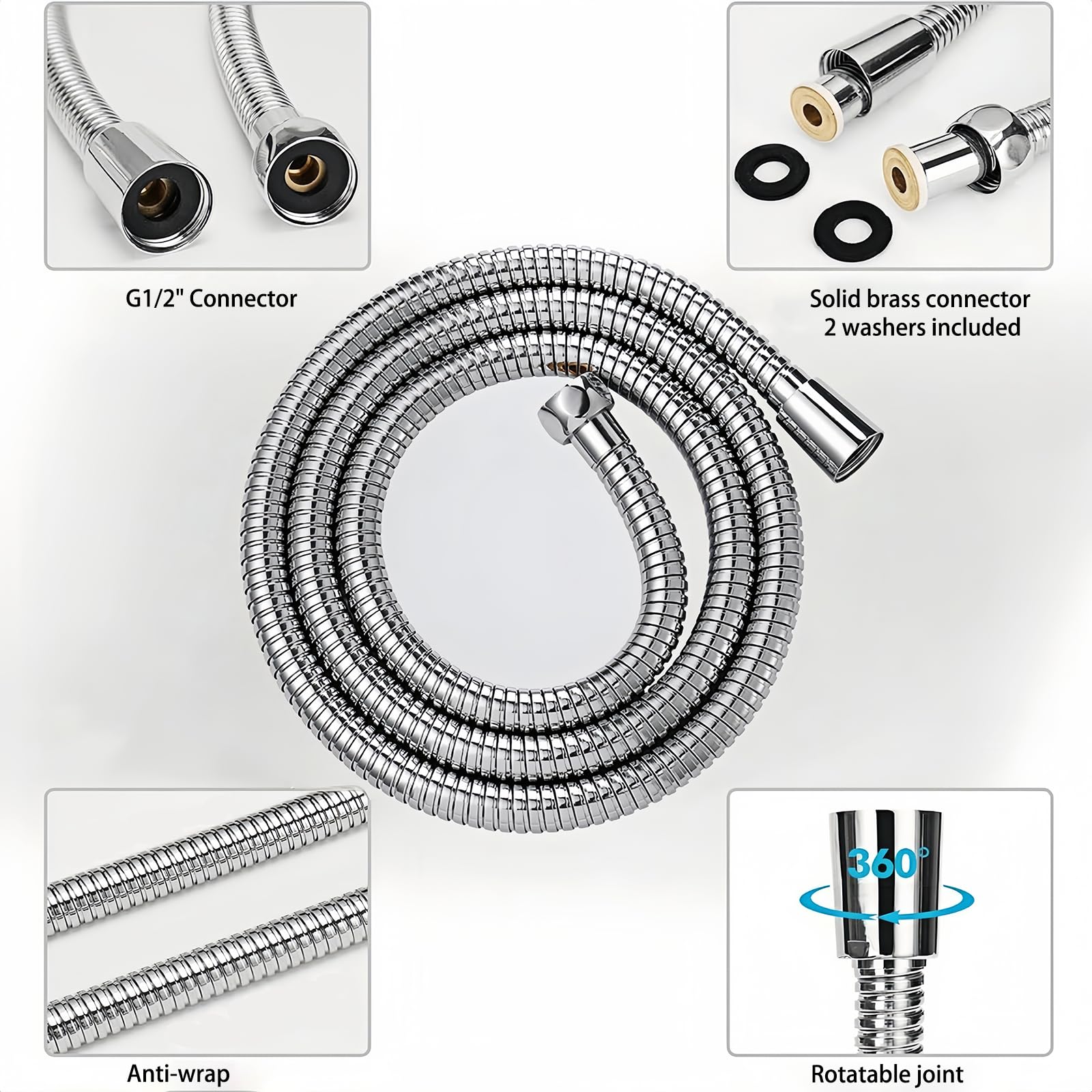 MxSplorion Large Bore Shower Hose 1.5m - Image 4