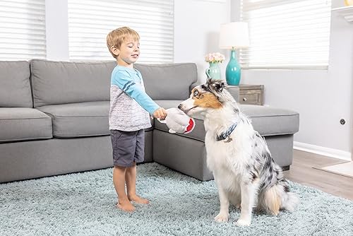 Miniatura 8 de Downtown Pet Supply Juguete de peluche 2 en 1 para perro, tiburón  Juguete de peluche para perro desgarrable con luz duradera en el interior para