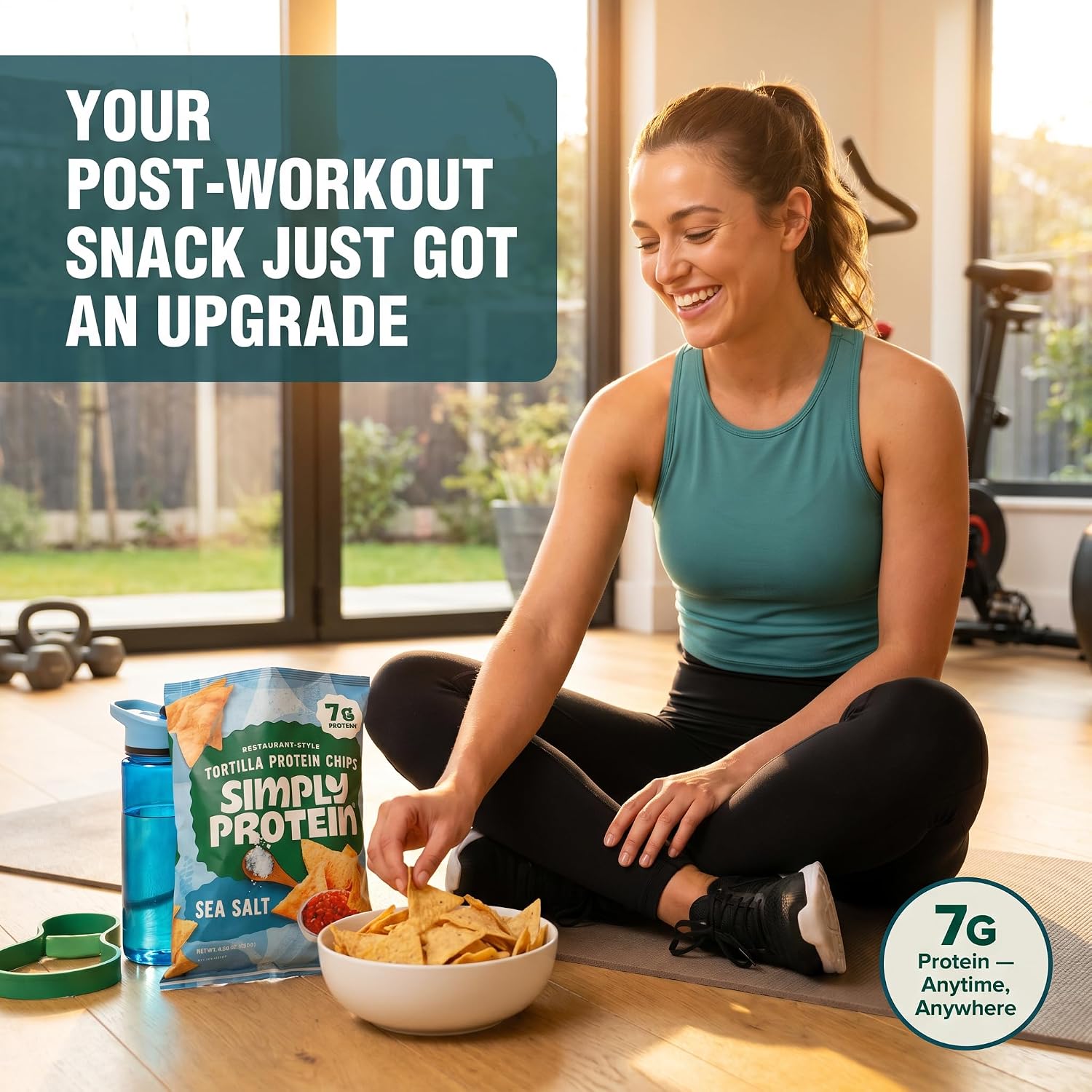 Simplyprotein Chips Tortilla Sea Salt 4.58 oz (Pack of 4) – Simply protein chips tortilla sea salt – High protein tortilla chips snack – Gluten free tortilla chips with Squishy– 2 items image 4