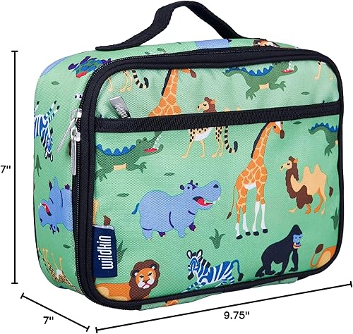 Miniatura 10 de Wildkin Paquete de lonchera con botella de agua reutilizable de 16 onzas (animales salvajes)