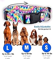 Vista 3 de Native Pup Collar de perro Tie Dye, patas y huesos hippie Tiedye para perros pequeños, cachorros (S)