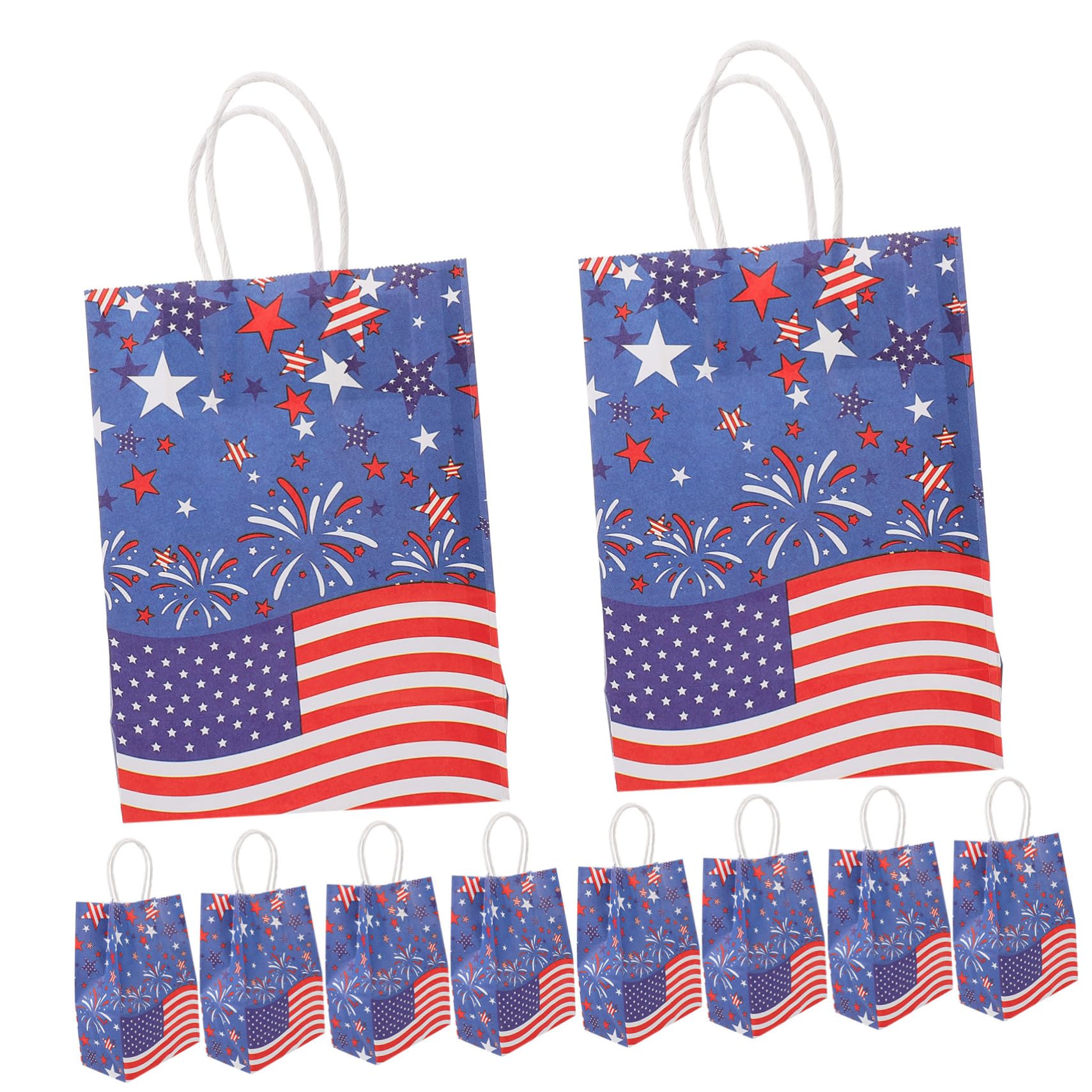 NUOBESTY 4 Sätze Geschenktüte Zum Unabhängigkeitstag Taschen Zum Verpacken Von Geschenken Große Geschenktüte Dekorative n Groß Partytaschen Papier 12 Stück * 4