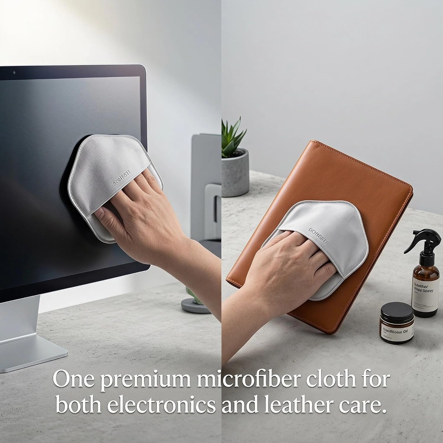 Microfiber Cleaning Mitt for Screens, Electronics & Leather, Lint-Free Wipe