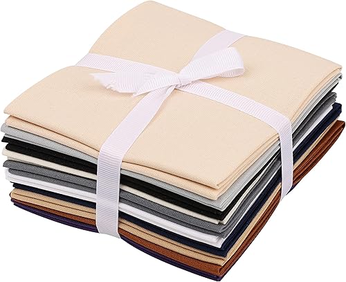 Vista 52 de Craftido -25 opciones: paquetes de tela de acolchado 100% algodón, 10 cuartos gruesos de 18 x 21 pulgadas, peso mediano de 5.2 onzas