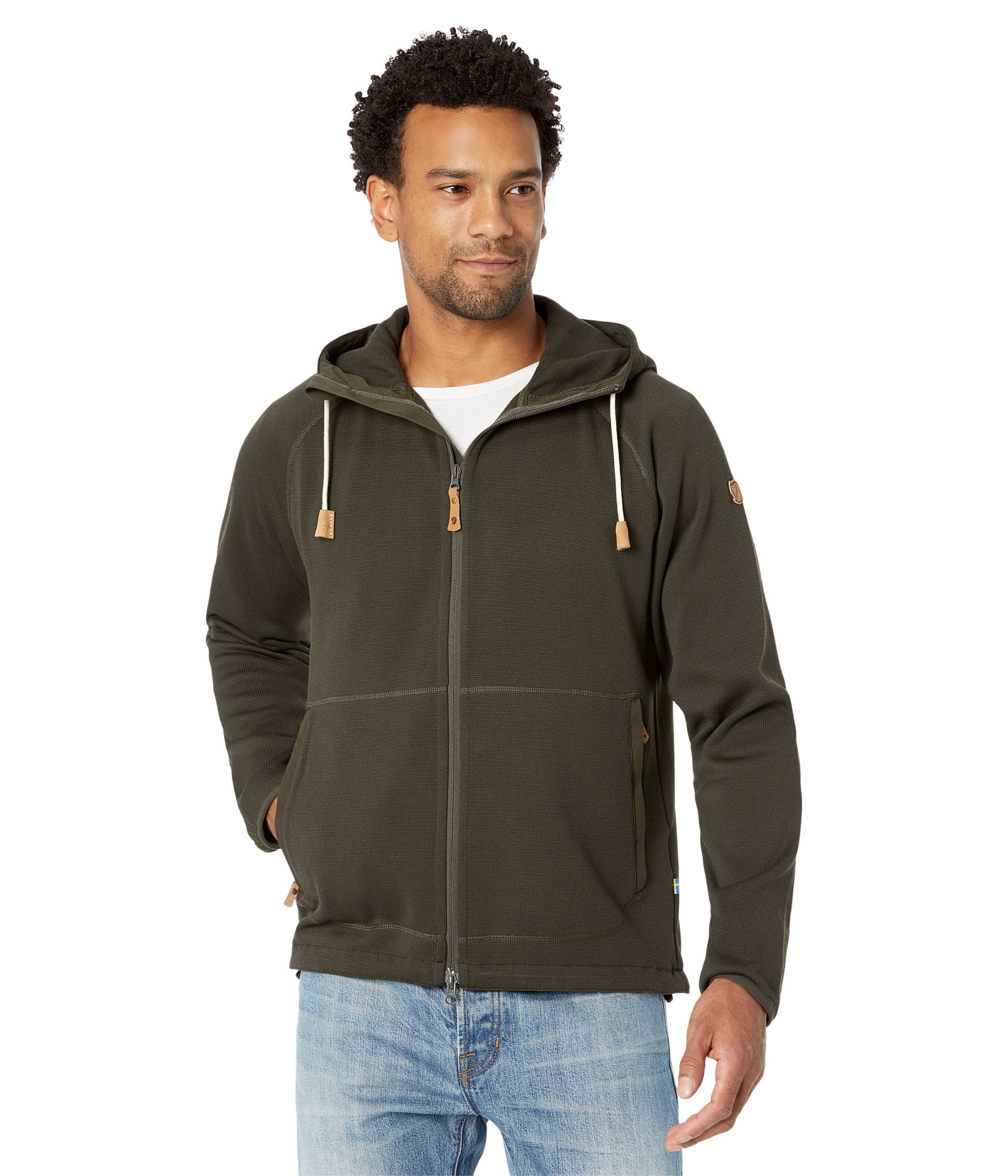 Fjallraven Men's Övik Fleece Hoodie M Sweatshirt, Green, S