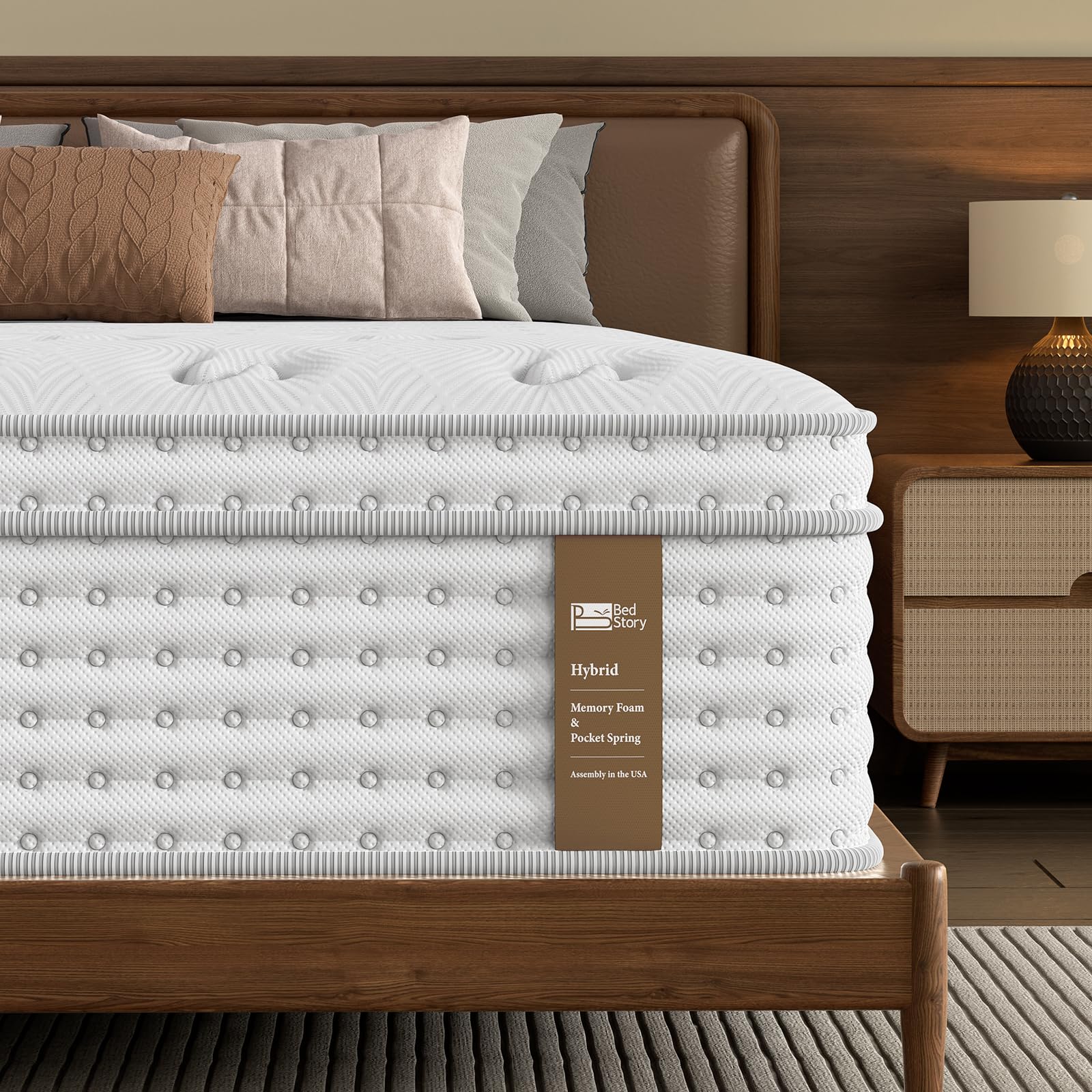 BedStory Firm Queen Mattress 14 Inch, Hybrid Queen Size Mattress ...