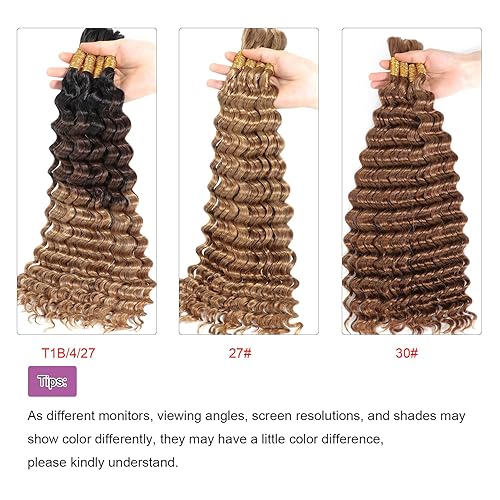 Miniatura 4 de DSEKCAIN Cabello humano doble dibujado a granel para trenzar, sin trama, solo cabello para micro trenzas, cabello de ganchillo para trenzas bohemias