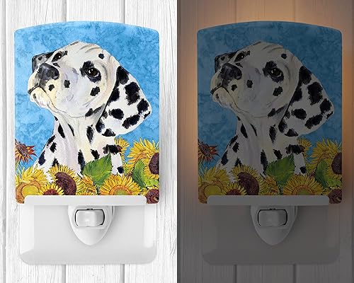 Miniatura 2 de Caroline's Treasures SS4126CNL - Luz de noche de cerámica con flores de verano, 6.0 x 4.0 x 1.4in, multicolor