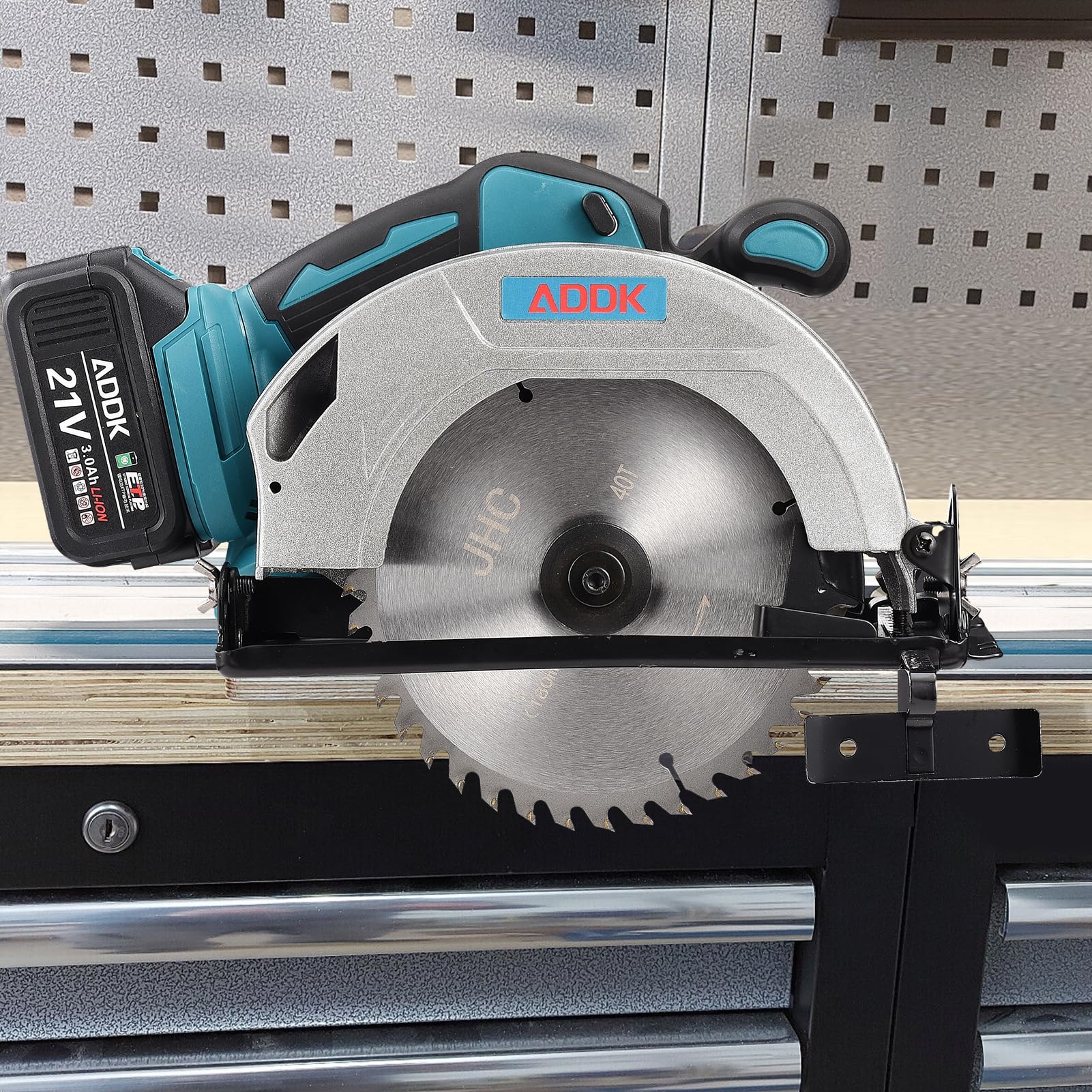 Scie Circulaire Sans Fil Portative - Lame 185 Mm, Vitesse 4500 Tr/min, Coupe à 45° - Pour Bois, Avec Batterie Et Chargeur