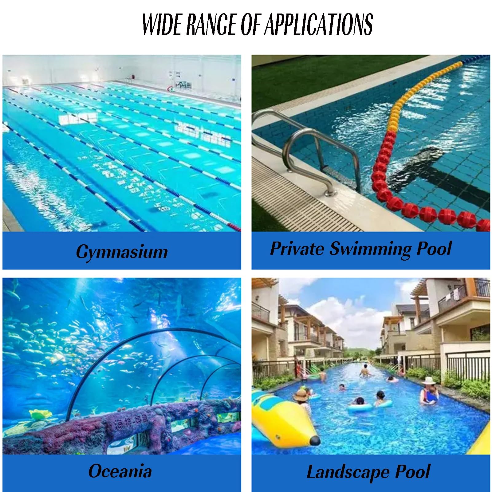Recinzione di sicurezza per la corsia della piscina, divisorio galleggiante da 12 m per corsie di nuoto, barriera in filo resistente per la sicurezza della piscina, ideale per nuoto e allenamento