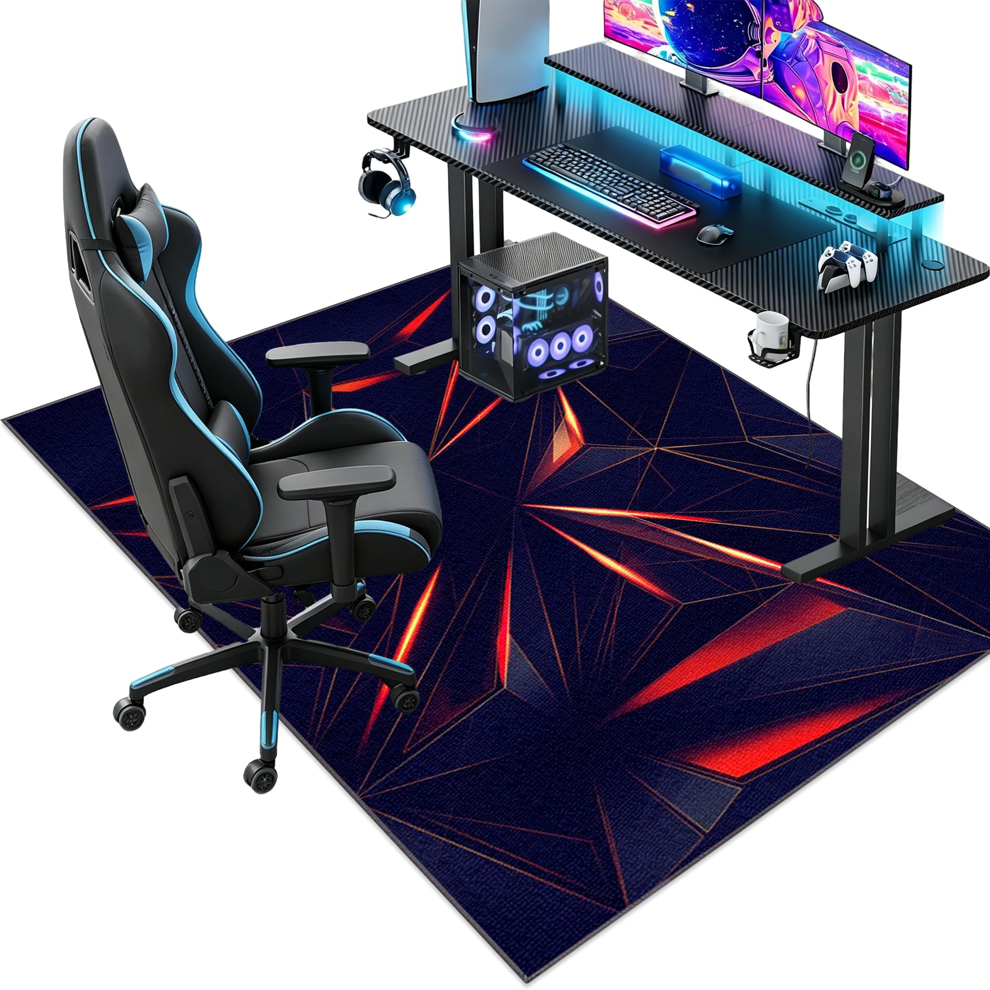 Tapis de Sol Gamer, Tapis Chaise de Bureau 200 x 220 cm