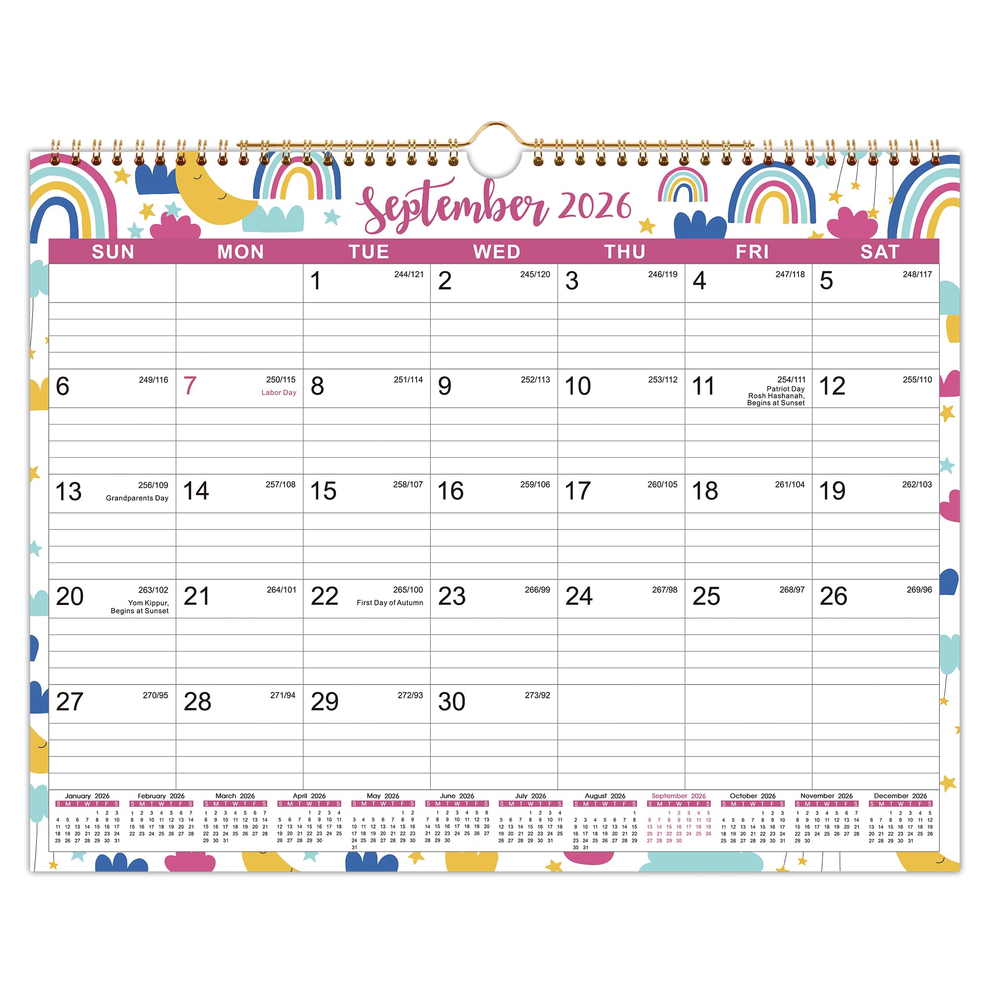Calendar 2026-2027 - Wall Calendar 2026-2027, 14.75" x 11.5"