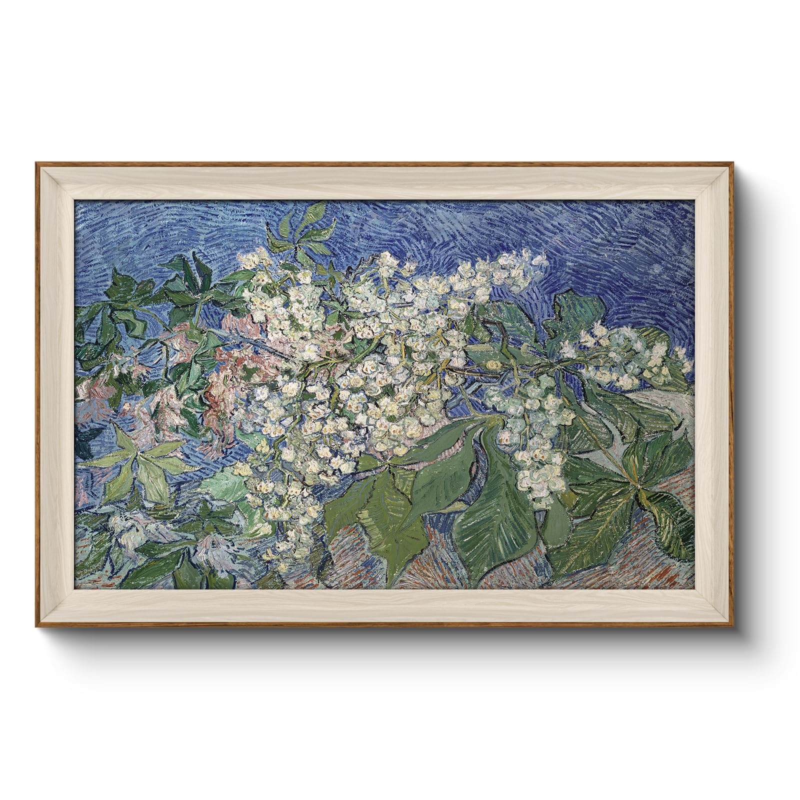 VIYYIEA Framed Canvas Wall Art, Flowers Wall Art for Living Room ...