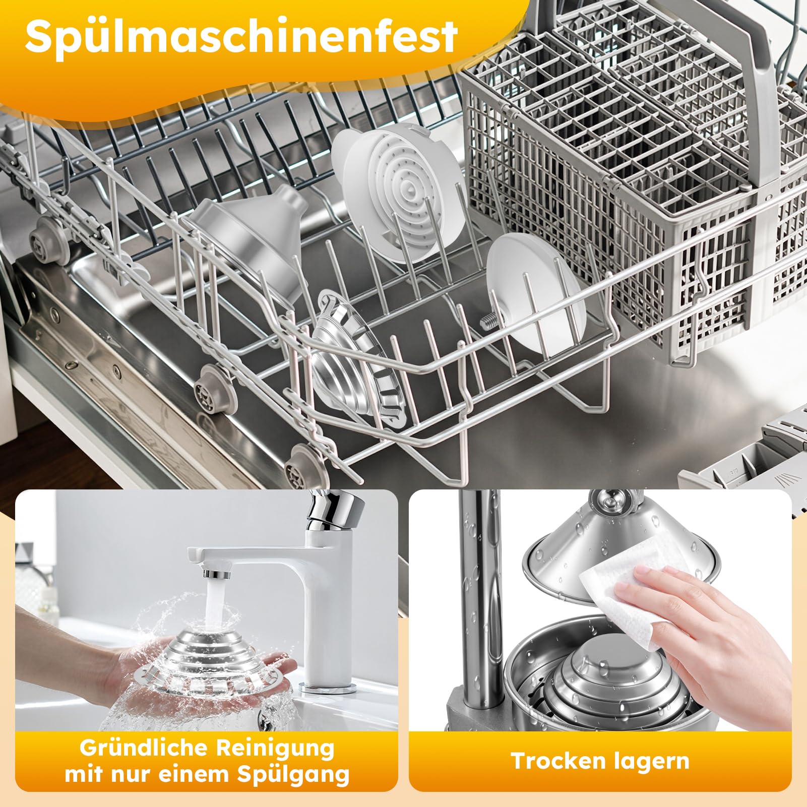 professionelle Zitruspresse – manueller Entsafter aus Metall – manuelle Zitronenpresse und Orangenpresse – robuster und strapazierfähiger Standentsafter, Silbergrau