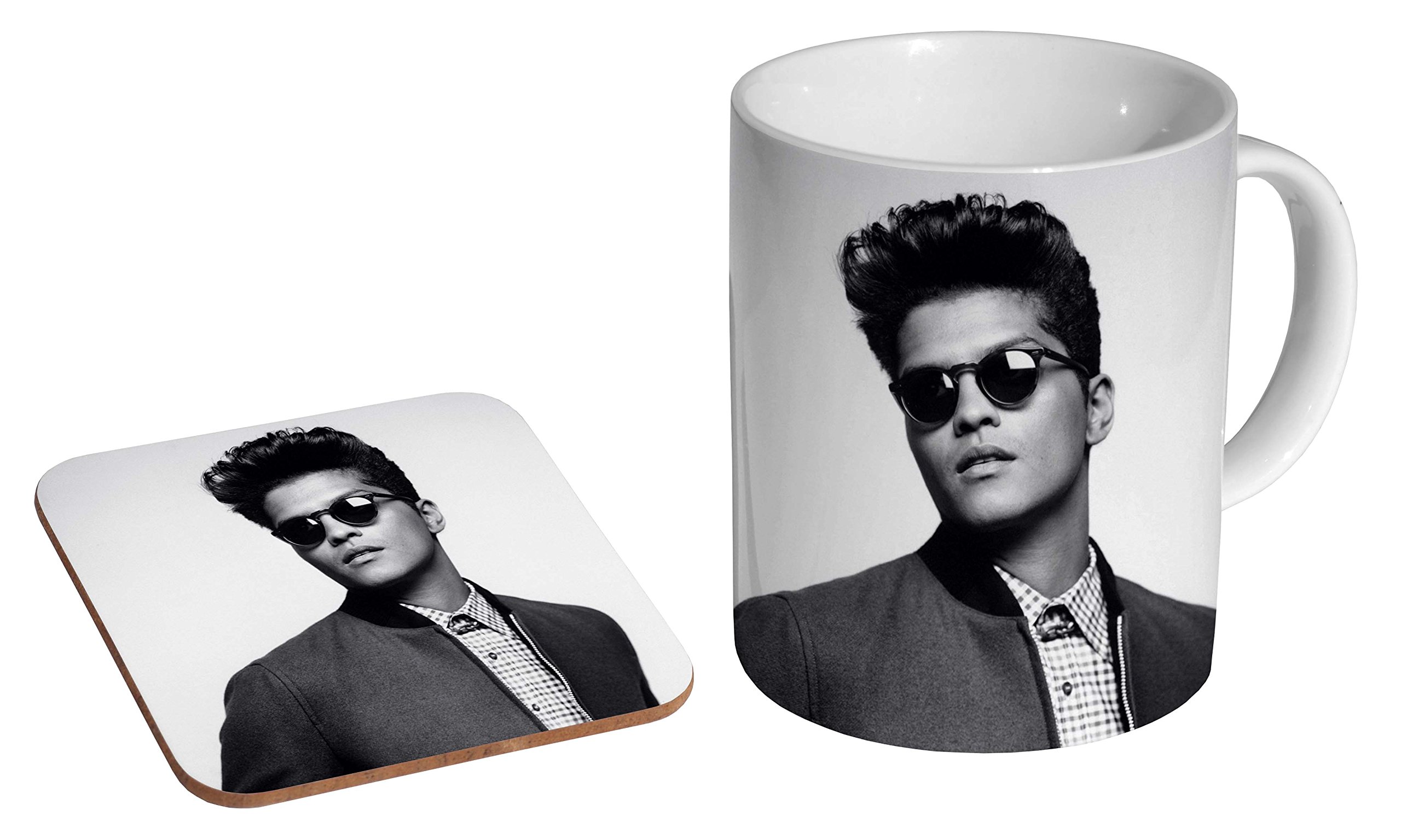 Mugmart White Bruno Mars Bw Ceramic Coffee Mug + Coaster Gift Set …