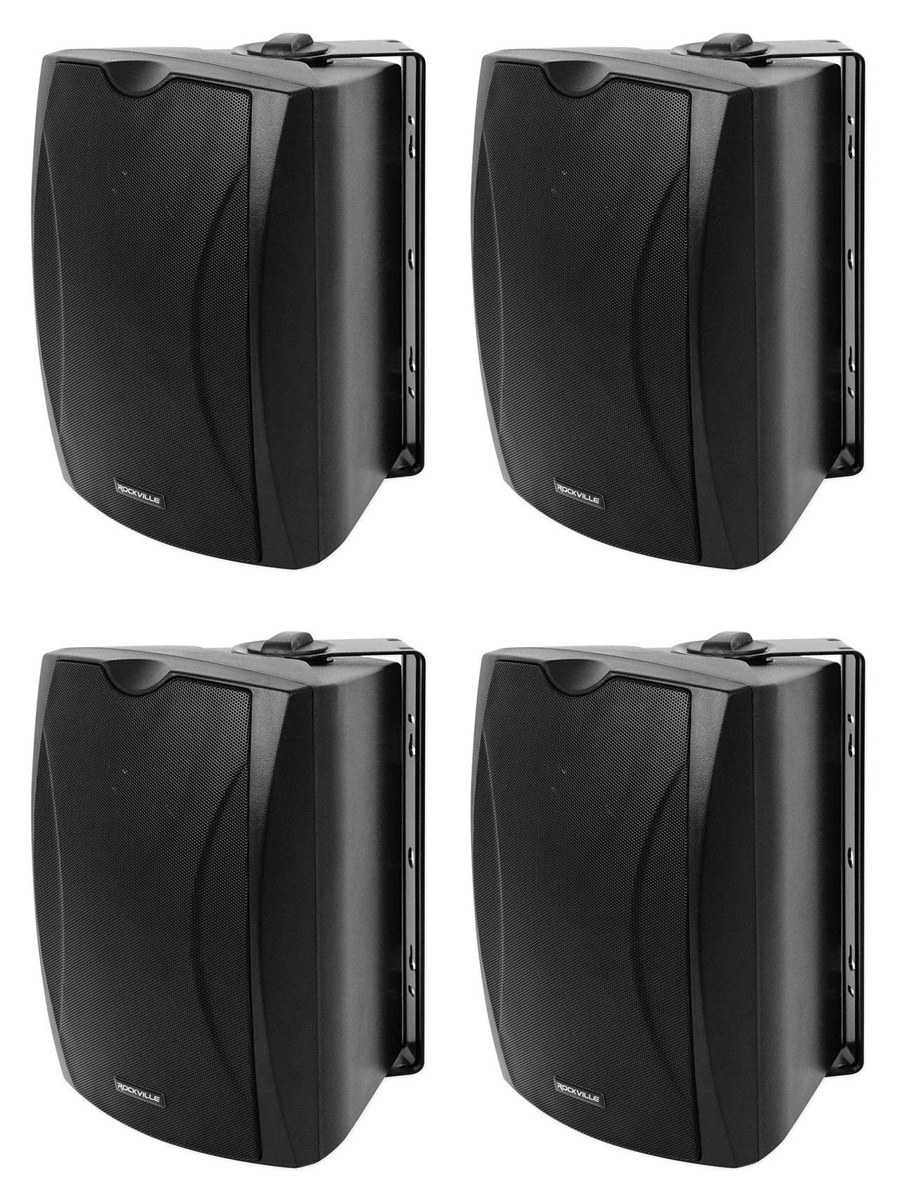 Rockville WET-6B 70V IP55 6.5 Wall Speakers (4pk Black)