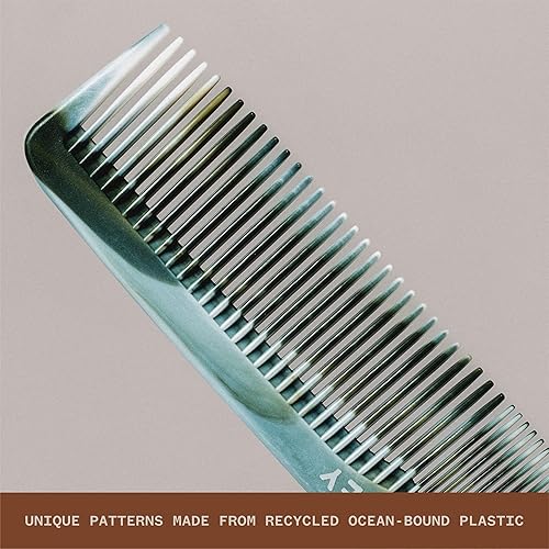 Miniatura 3 de WAVEY Peine de pelo de calidad para hombres y mujeres, plástico océano reciclado, 7 pulgadas de largo, perfecto para el hogar y los viajes, diente