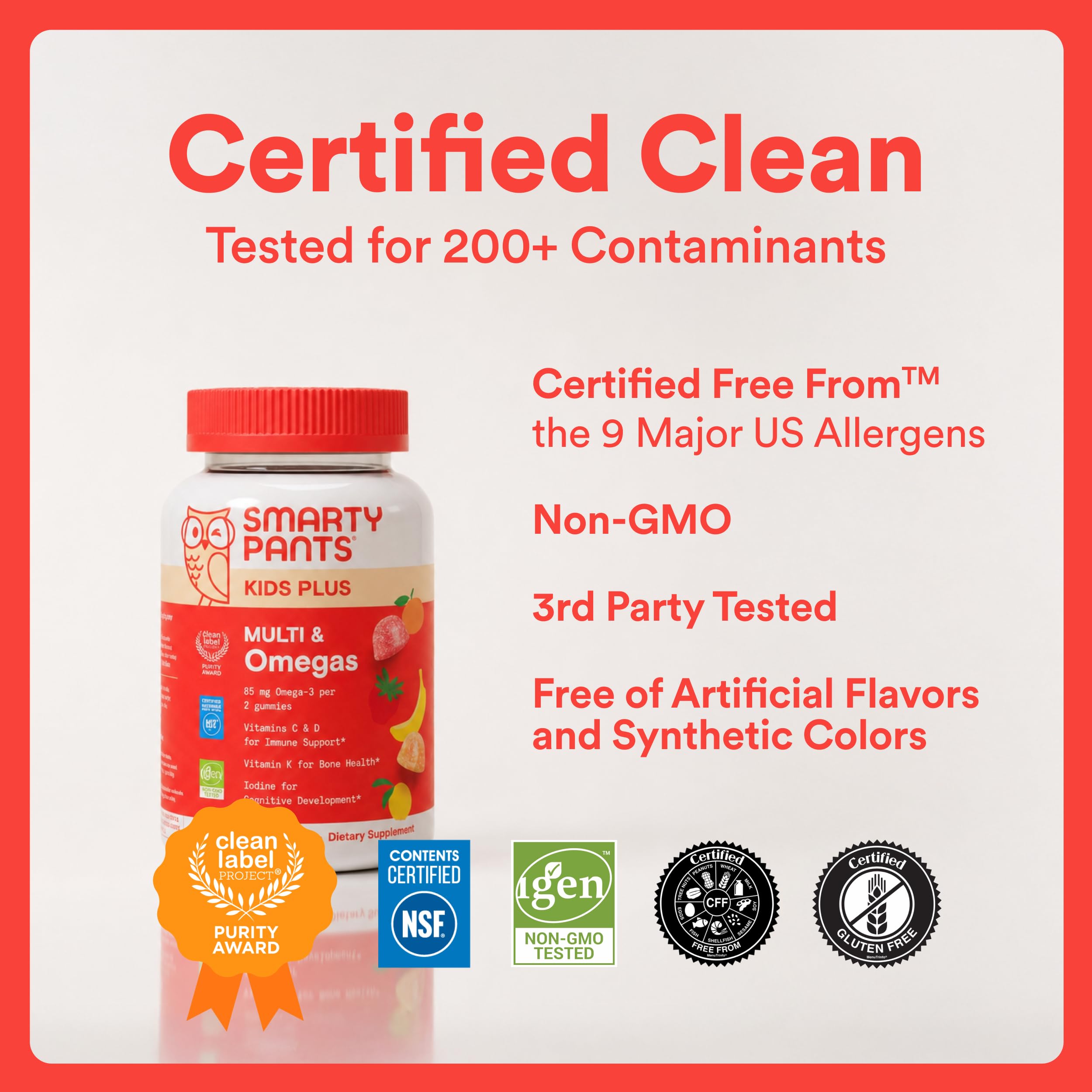 SmartyPants Kids Multivitamin Gummies, Vitamin D & C, Omega 3, Zinc, 80 Ct view 9