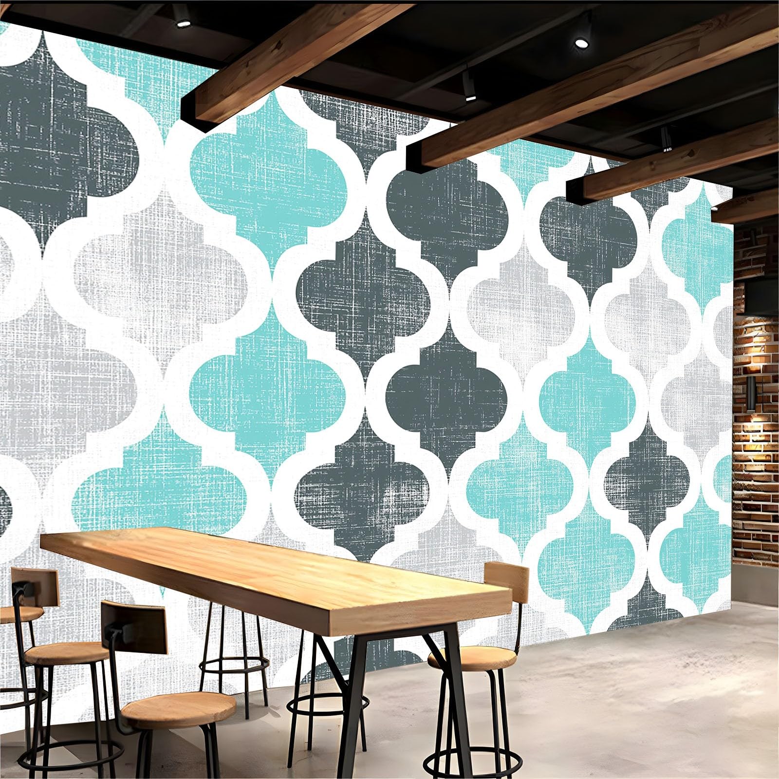 Tapeta geometryczna tekstura kafelka 250 x 175 cm zdjęcie plakat mural tapeta, DIY, sztuka ścienna mural tapety, do salonu sypialni przedszkola tło telewizora wystrój domu
