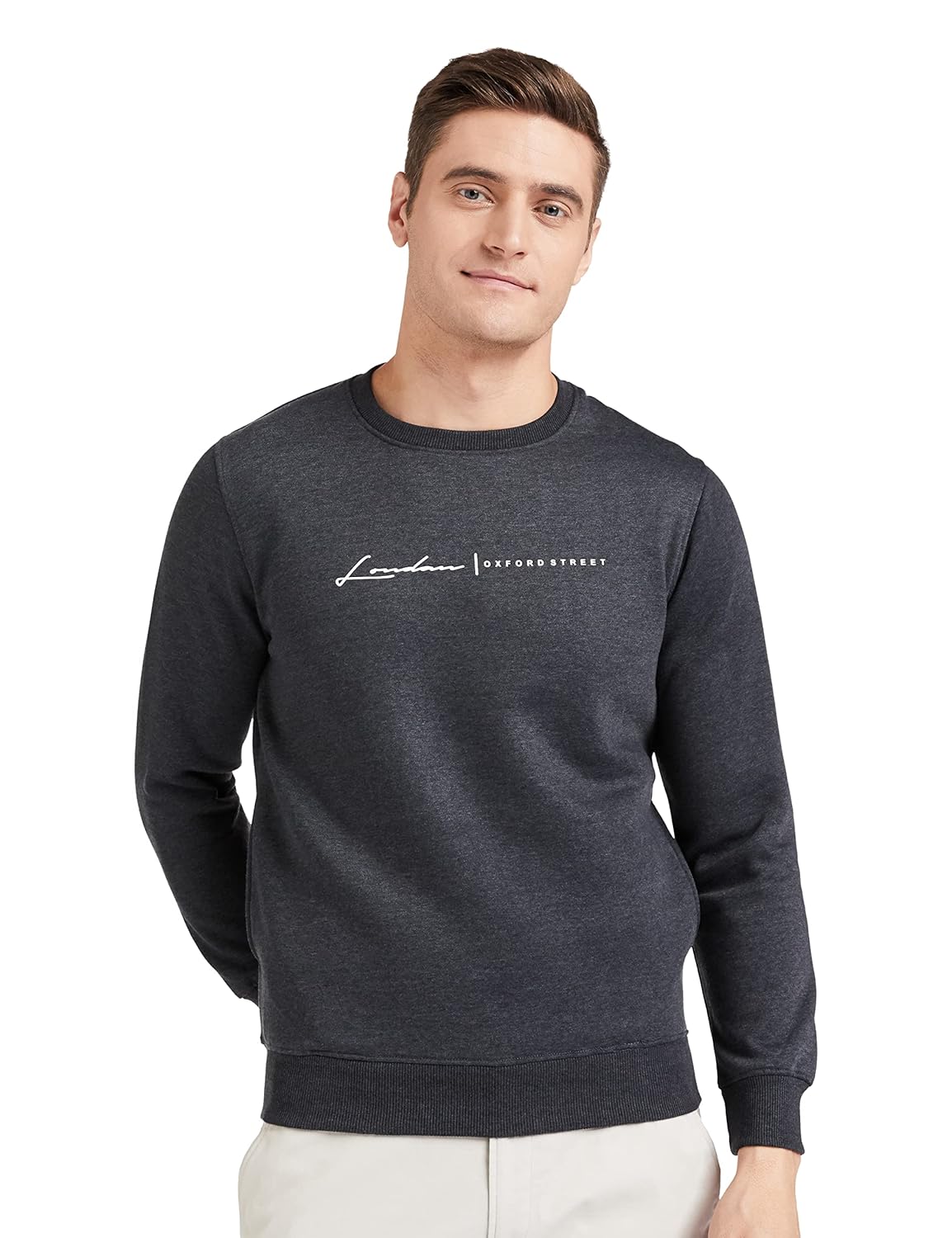 Qube By Fort Collins Men’s Cotton Crew Neck Sweatshirt Qube By Fort Collins Men’s Cotton Crew Neck Sweatshirt
