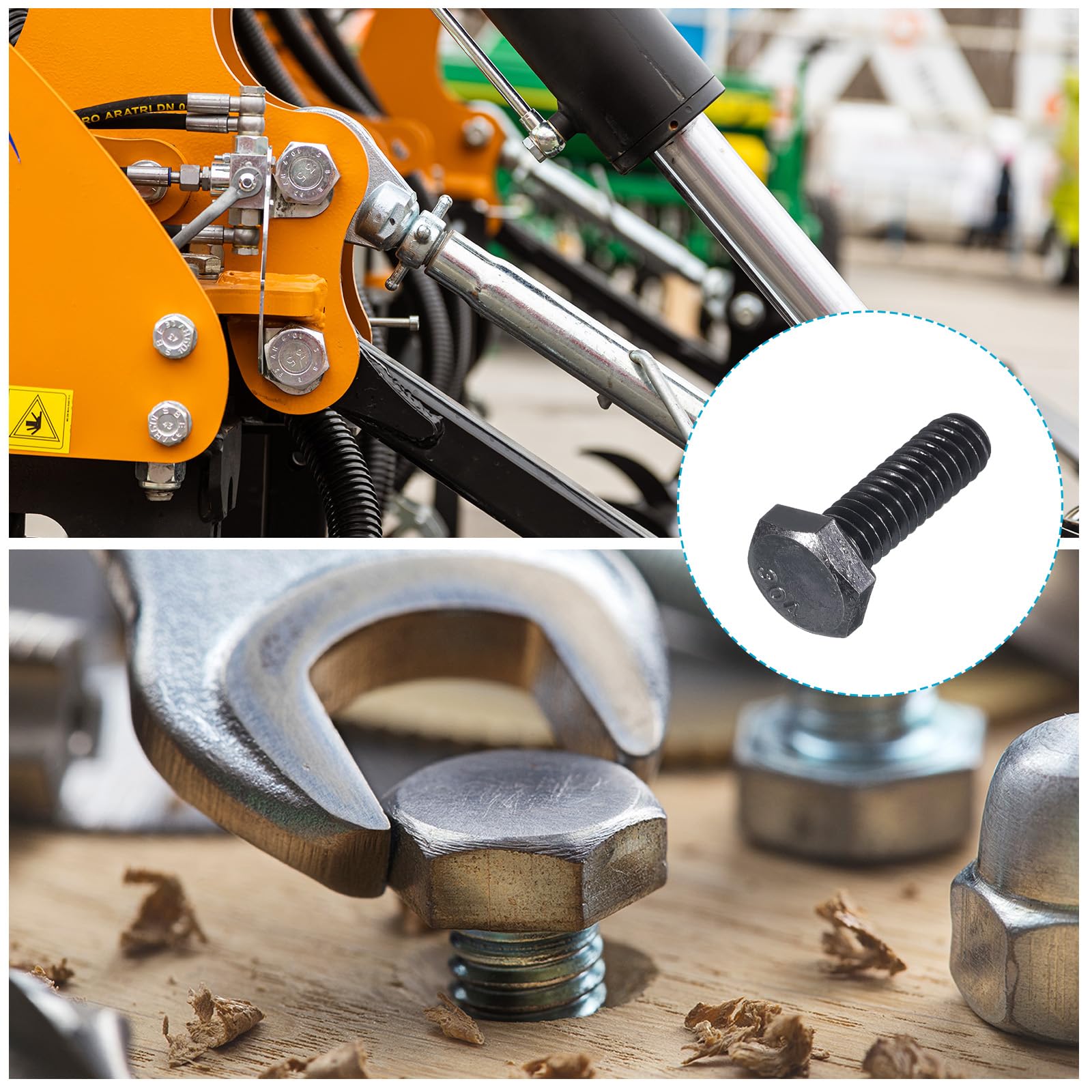 METALLIXITY Hex Head Bolts (1/4-20 x 3/4") 25Pcs, 304 Stainless Steel 18-8, Fully Threaded, External Hex Drive - Image 4